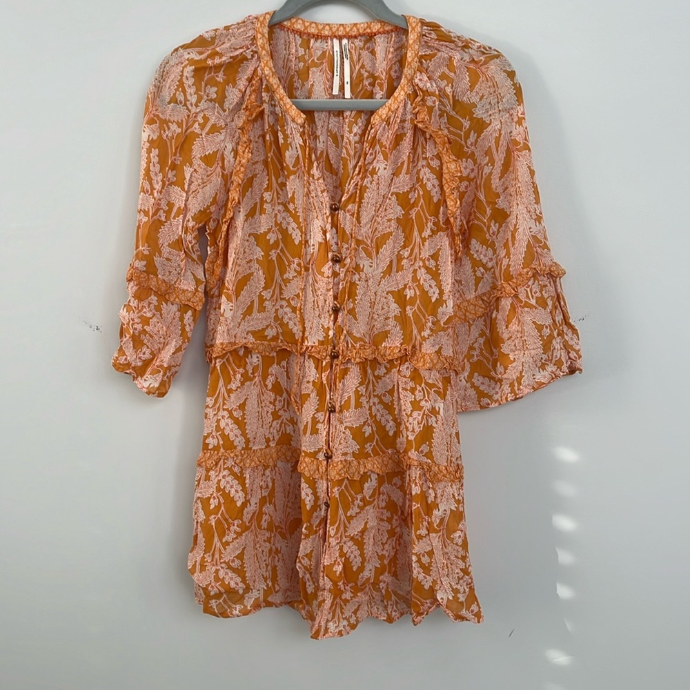 Anthropologie Floral Blouse size XS